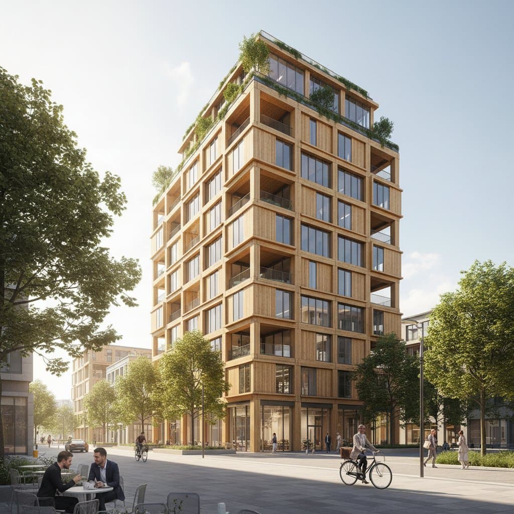 Featured image for 12-Story Wood Buildings Now Legal with Mass Timber