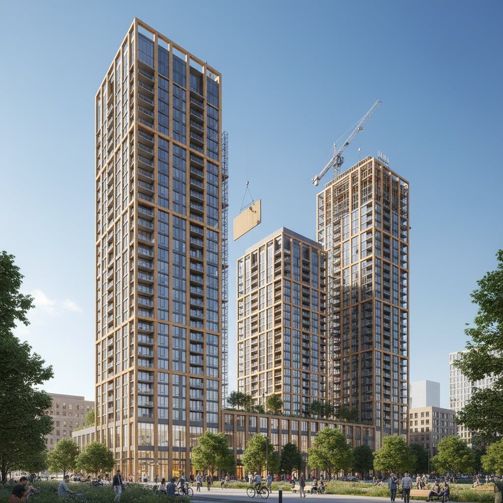 Featured image for CLT Towers Cut Carbon and Build Time in Half