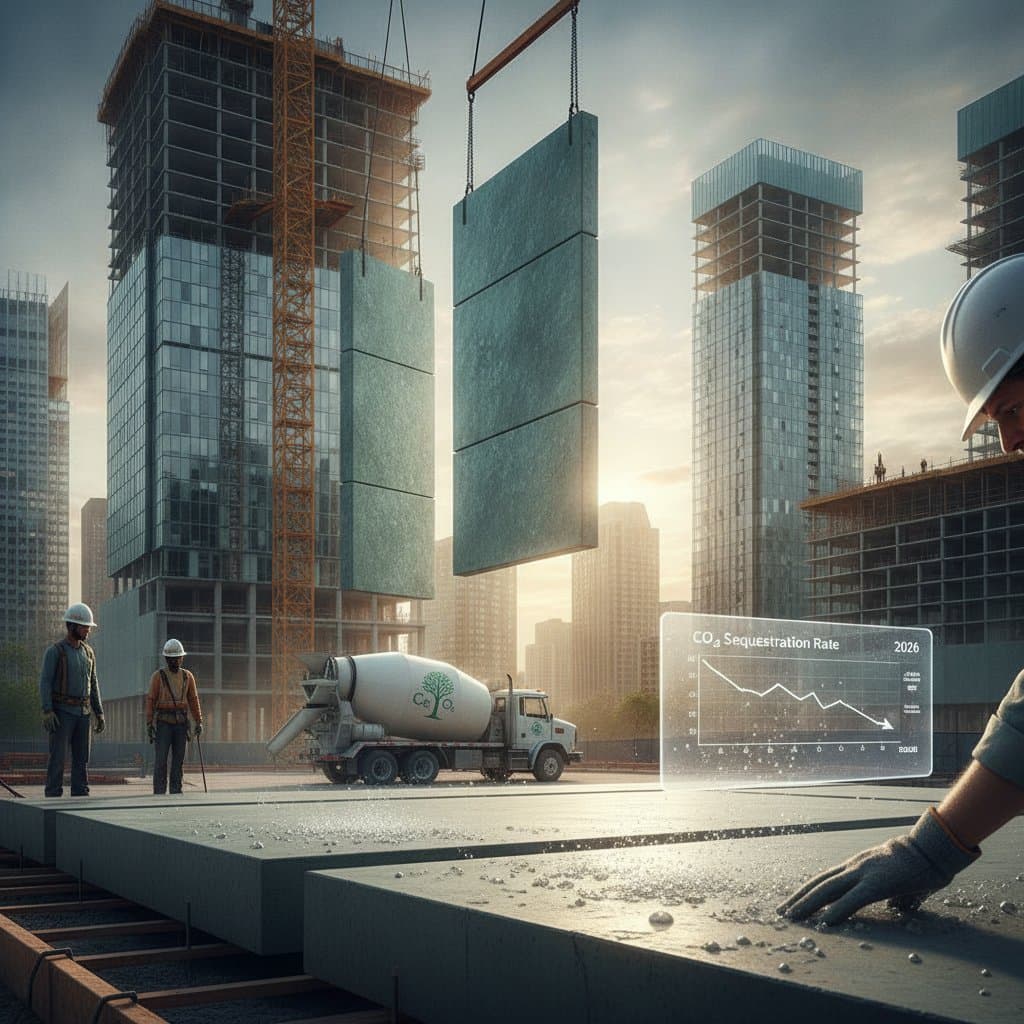 Featured image for Carbon-Capture Concrete Cleans Air While It Cures