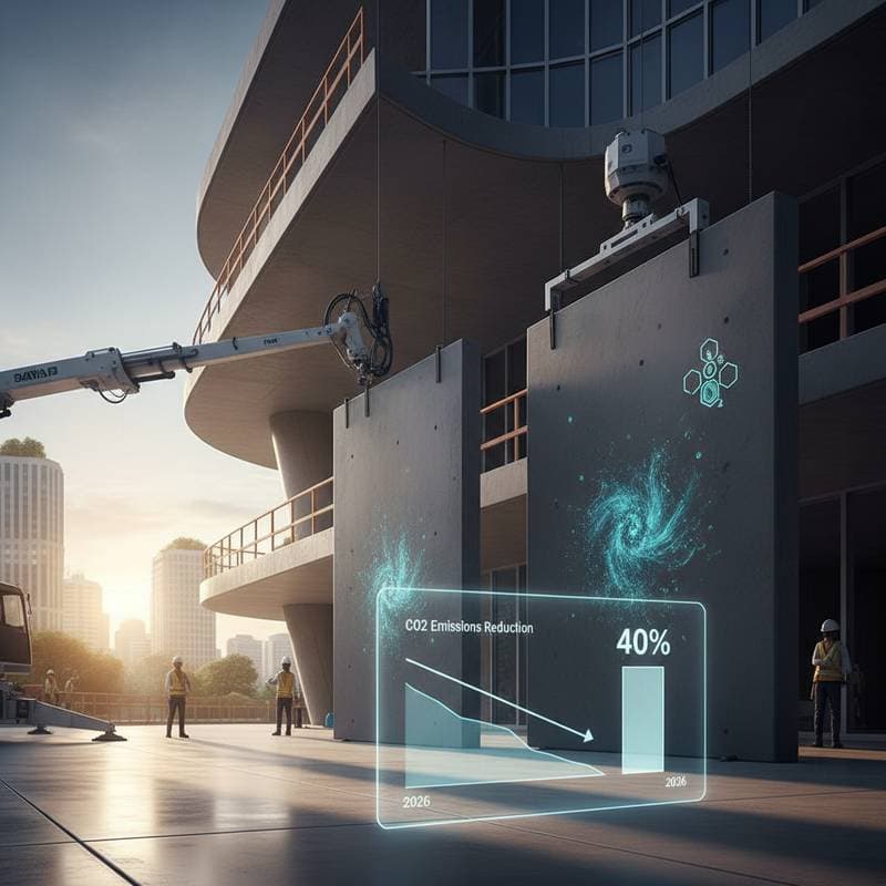 Featured image for Carbon-Capture Concrete Cuts Emissions 40% by 2026