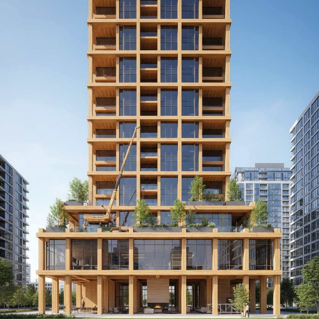 Image for CLT Panels Make 20-Story Wood Buildings Possible