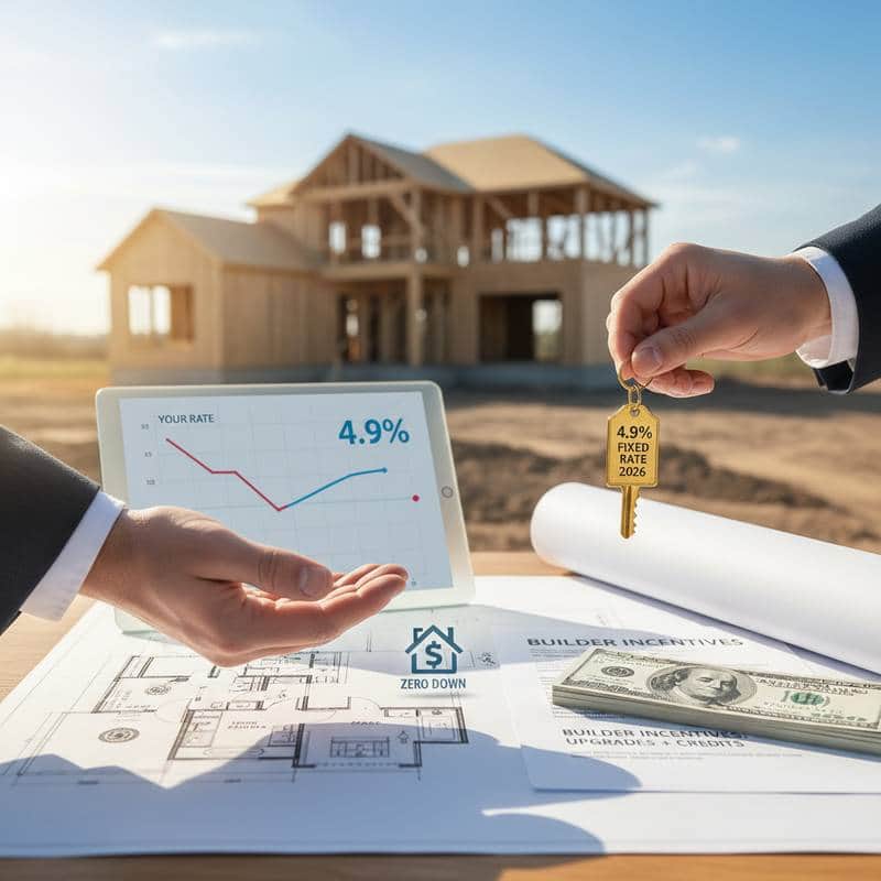 Featured image for Zero-Down Builder Loans Lock 4.9% Rates Early